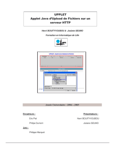 UPPLET Applet Java d`Upload de Fichiers sur un serveur HTTP