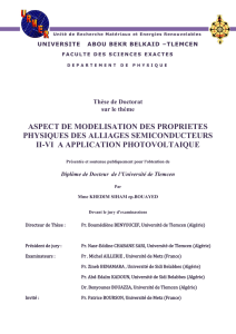 aspect de modelisation des proprietes physiques des alliages