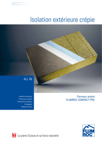 Isolation thermique extérieure crépie avec le Flumroc COMPACT PRO