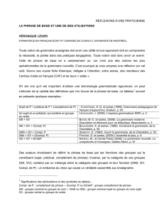 RÉFLEXIONS D`UNE PRATICIENNE LA PHRASE DE