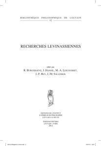 recherches levinassiennes - Pain and Suffering Project