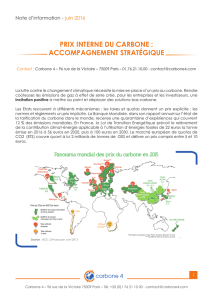 prix interne du carbone
