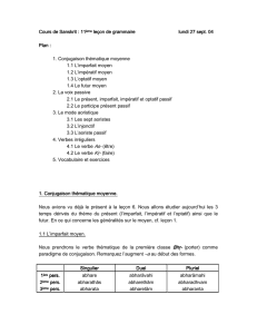 Cours de Sanskrit Cours de Sanskrit : 11ème leçon de grammaire