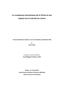 La croissance &eacute;conomique de la Chine et son impact sur le march&eacute;