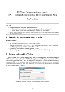 TP1 - Initiation aux outils de programmation Java