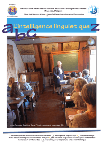 L`intelligence linguistique - International Montessori Schools