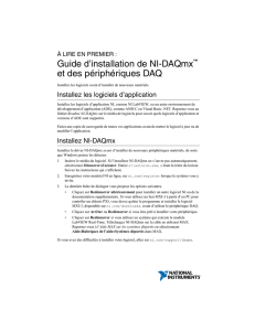 Guide d`installation de NI-DAQmx et des périphériques DAQ