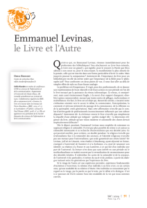Emmanuel Levinas, le Livre et l`Autre