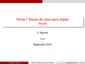 Bases de Java sans objets - Deptinfo