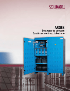 Systèmes centraux à batterie ARGES (voir le PDF)