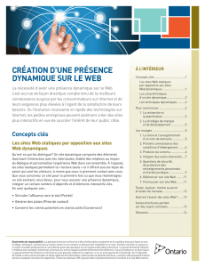 Création d`une présence dynamique sur le Web