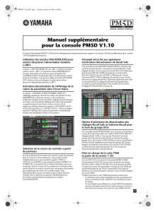 Manuel supplémentaire pour la console PM5D V1.10