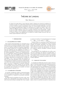 Théorie de Landau par Eric Brillaux