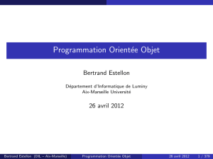 Programmation Orientée Objet