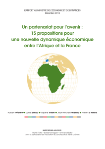 15 propositions pour une nouvelle dynamique économique entre l