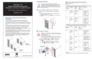 Symmetra LX Guide d`installation électrique Onduleurs en tour ou