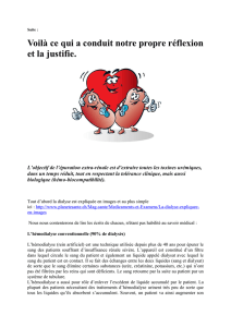 L`hémodialyse conventionnelle Rein échos - Rein