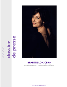 dossier de presse - Brigitte Lo Cicero, comédienne