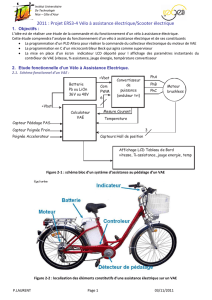 2011 : Projet ERS3-4 Vélo à assistance électrique/Scooter électrique