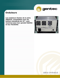 Gentec - OND3CS Onduleur Brochure FR Jun06_r0.pub