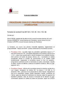 Procedure civile - Barreau de Chambéry