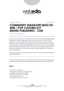 COMMUNITY MANAGER (BUZZ DU WEB / POP CULTURE) H/F