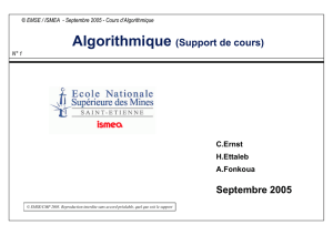Introduction : Algorithme, Algorithmique