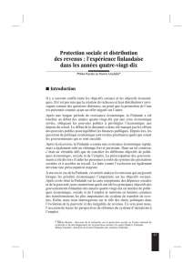 Protection sociale et distribution des revenus : l`expérience