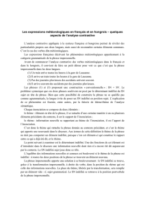 Les expressions météorologiques en français et en hongrois