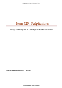 Item 325 : Palpitations