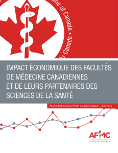 impact économique des facultés de médecine canadiennes et de