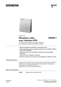1644 Récepteur radio avec interface PPS RXZ90.1