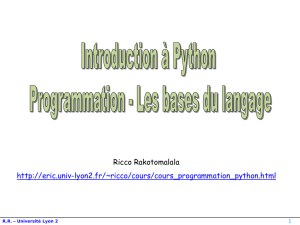 Python - Université Lyon 2