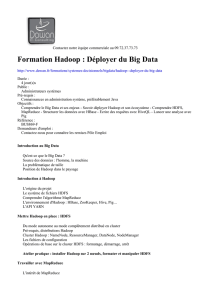 Formation Hadoop : Déployer du Big Data à Nantes, à Paris, à Lyon