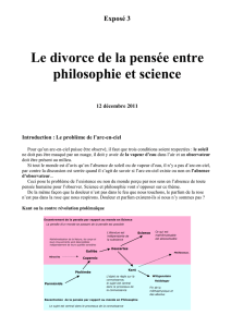 Le divorce de la pensée entre philosophie et science