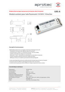 Module autotest pour tube fluorescent 18-58 W / 4 broches