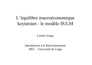 le modèle IS/LM - Université de Liège