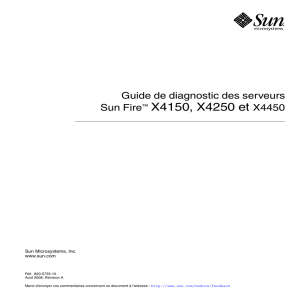 Guide de diagnostic des serveurs Sun Fire X4150, X4250 et X4450