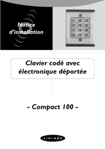 - Compact 100 - Clavier codé avec électronique déportée