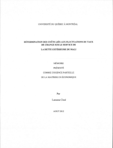 D&eacute;termination des co&ucirc;ts li&eacute;s aux fluctuations du taux de change sur