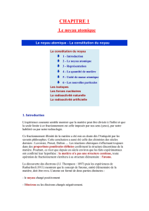 Le noyau atomique - La constitution du noyau