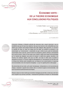 economie verte : de la theorie economique aux