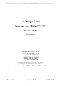 Le langage Java - Thomas LEDUC