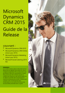 Microsoft Dynamics CRM 2015 Guide de la Release