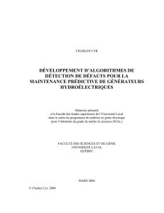 DÉVELOPPEMENT D`ALGORITHMES DE DÉTECTION DE