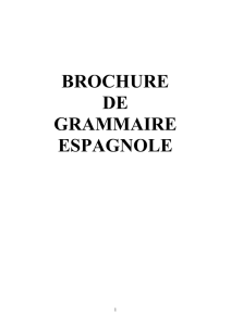 brochure de grammaire espagnole