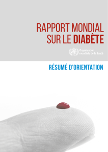 rapport mondial sur le diabète
