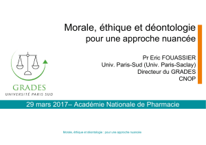 Diapositives présentées - Académie Nationale de Pharmacie