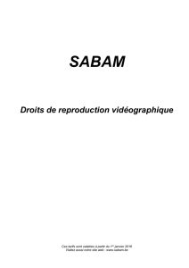 Brochure droits de reproduction vidéographique