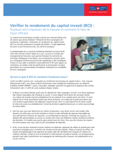 Vérifier le rendement du capital investi (RCI)